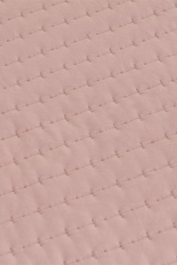 Textura Colcha detalle bordado. Cama 80-90cm. rosa