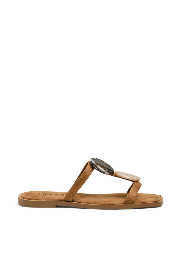 Pieces Sandalias planas nude