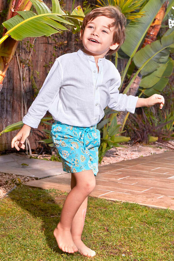 Gocco Maiô estampado floral azul claro azul