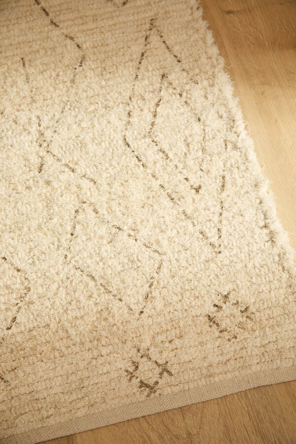 Calma House Alfombra de algod&oacute;n flameado Mayo beige