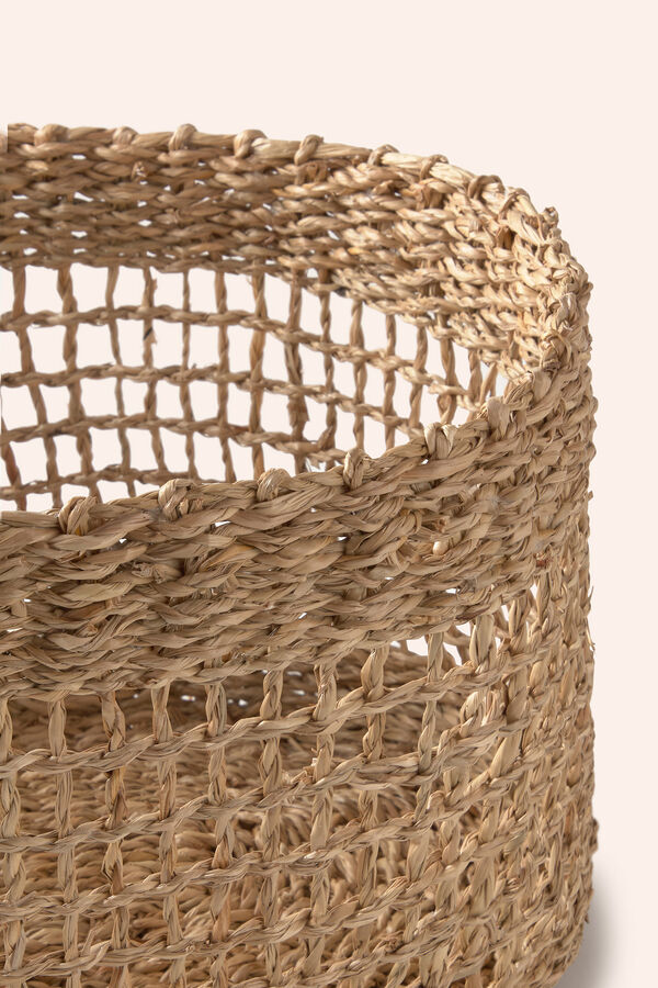 Calma House Cesto artesanal de junco de mar Hanoi nude