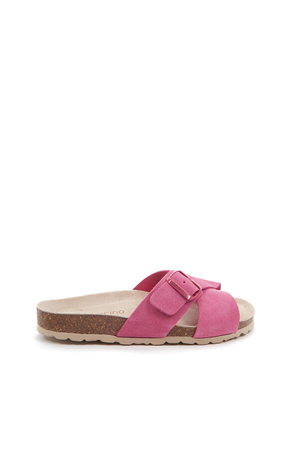 Abbacino Sand&aacute;lia rasa com fivela de mulher rosa