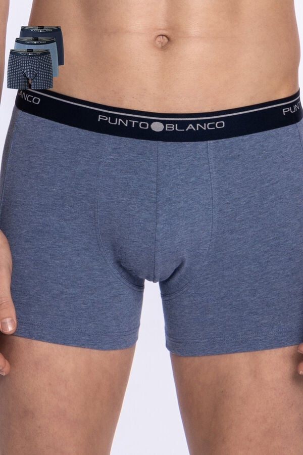 Punto Blanco Pack de 3 boxers algod&oacute;n estampado