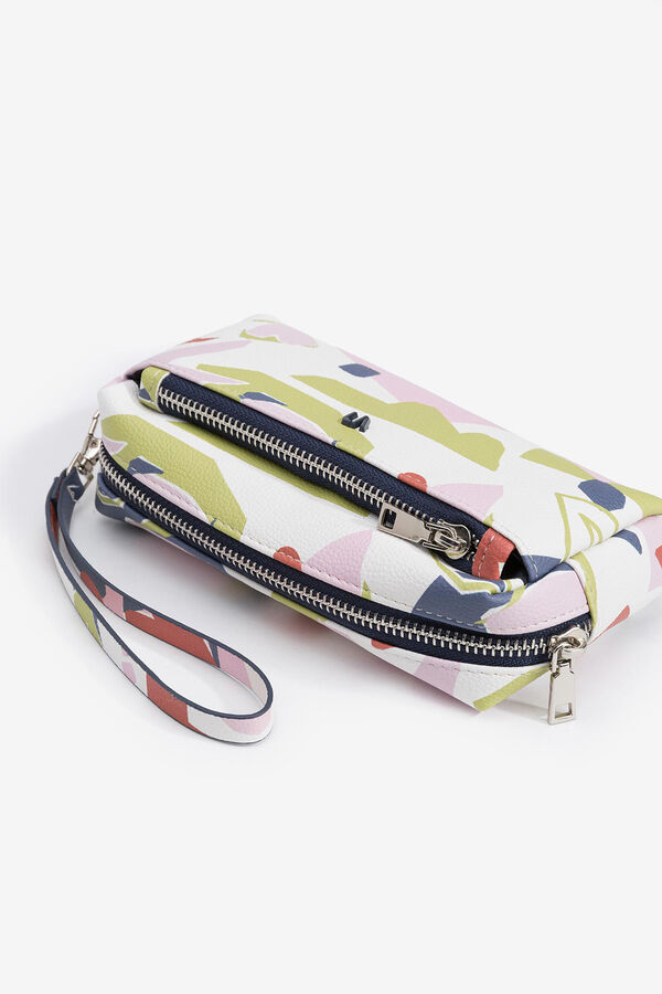 Vilanova Necessaire estampado com bolso azul