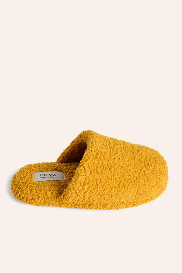 Calma House Plaid coco em mostarda estampado