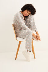Womensecret Pijama camisero manga larga Miffy gris