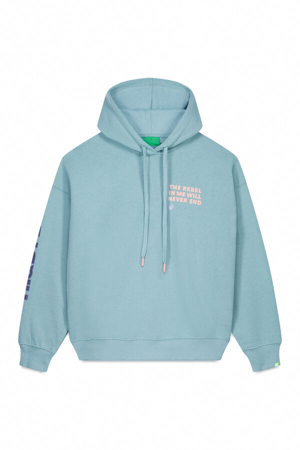 HI&BYE Sudadera capucha felpa verde verde