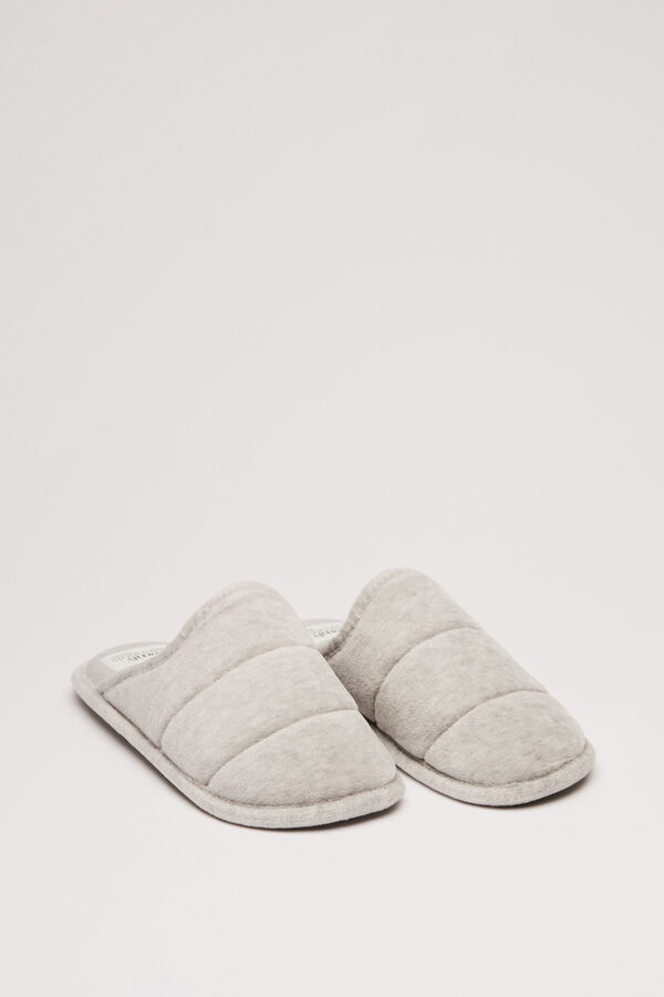 Women'secret Zapatillas casa acolchadas gris gris