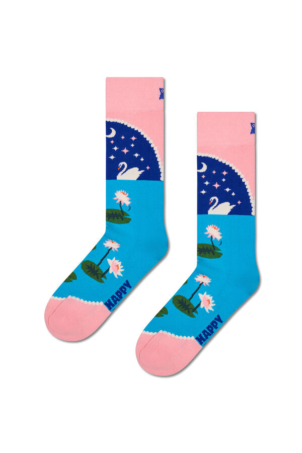 Happy Socks Calcet&iacute;n del Lago de los Cisnes rosa