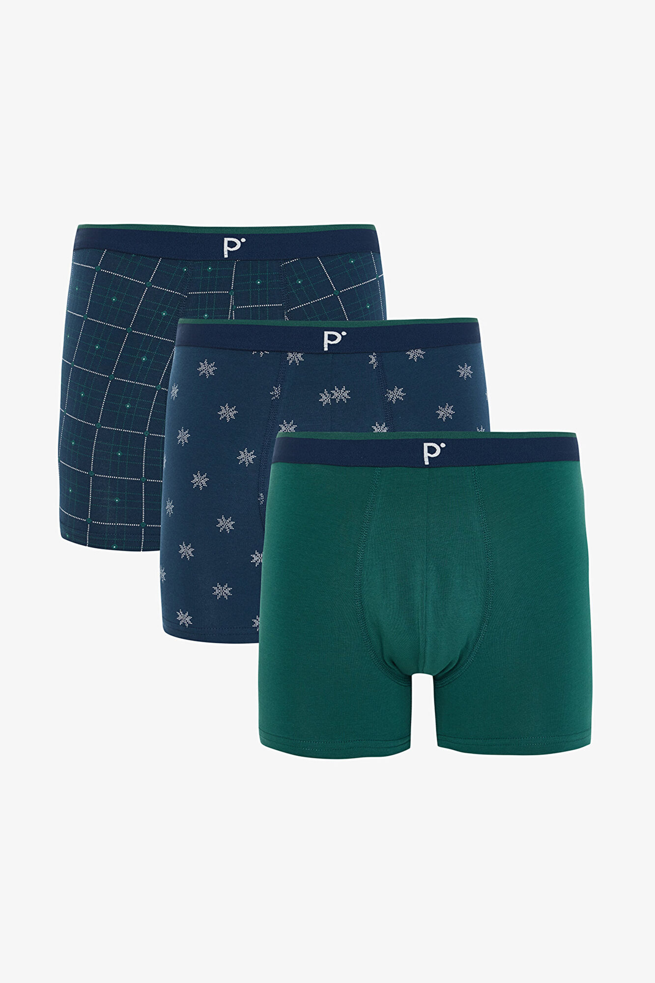 Penti Pack de 3 boxers con estampado geom&eacute;trico para hombre