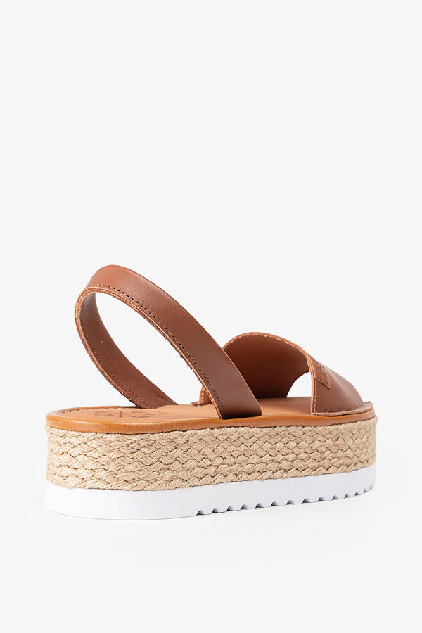 Popa Sandália plataforma cru