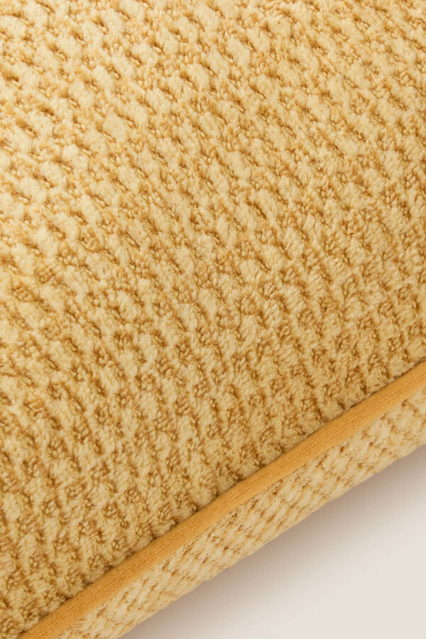 Textura Capa travesseiro chenille amarelo