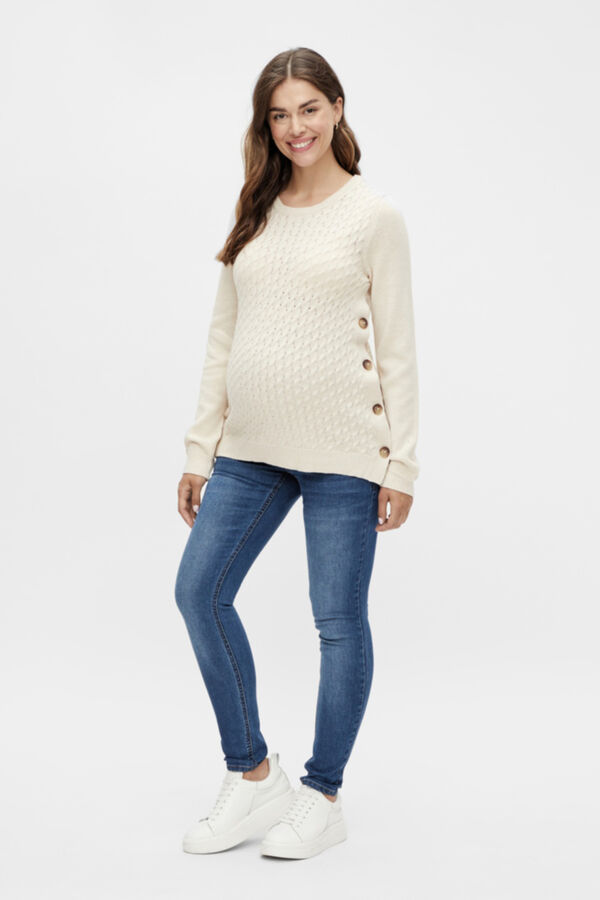 Mamalicious Top de punto fino, doble funci&oacute;n  blanco