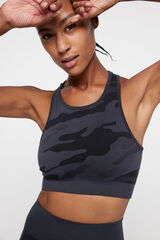 Only Play Soutien desportivo estampado preto