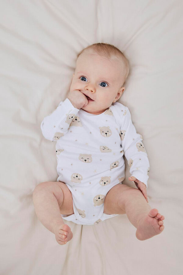 Name it Set 3 bodys osito beb&eacute; neutro gris