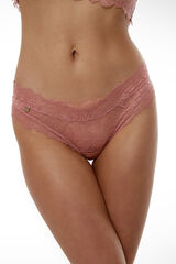 Black Limba Tanga de encaje Georgia Ash Rose rosa