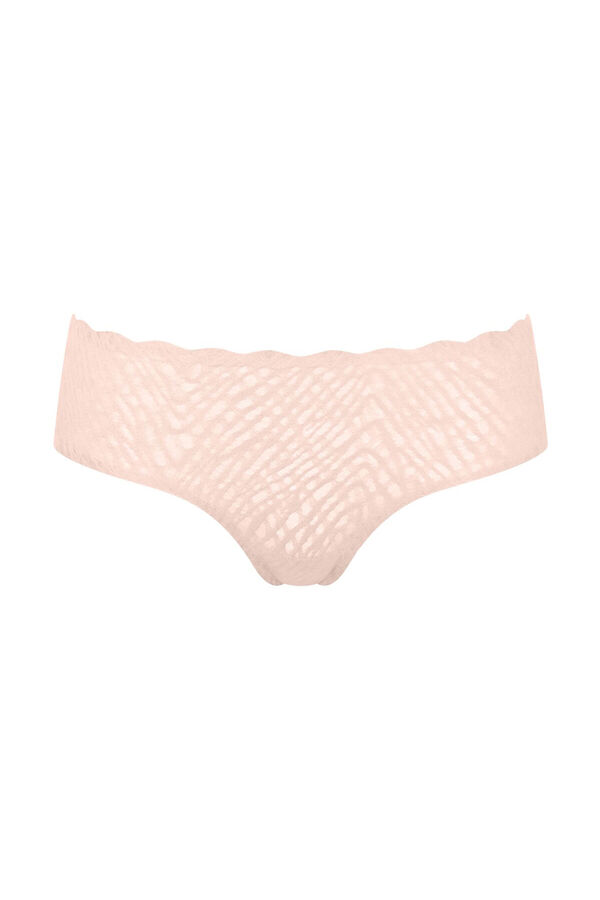 Sloggi Cueca cl&aacute;ssica em renda rosa