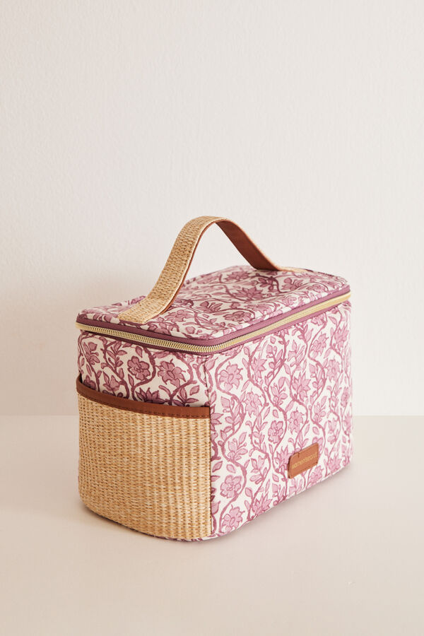 Women'secret Neceser grande estampado flores burdeos