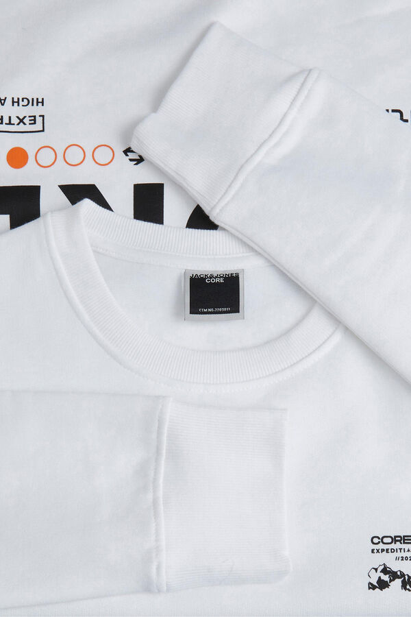 Jack & Jones Sudadera print espalda blanco