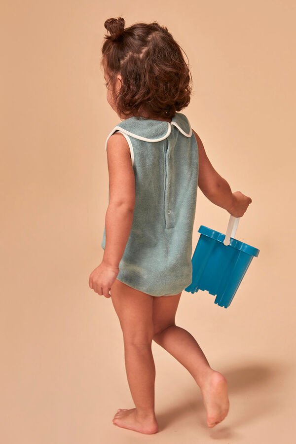 Gocco Babygro de terry verde bege