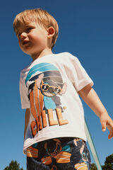 Name it T-shirt manga curta Stitch branco