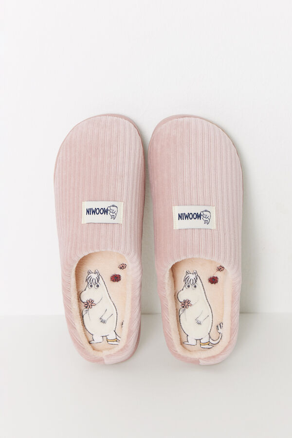 Women'secret Chinelos de veludo rosa Moomin vermelho