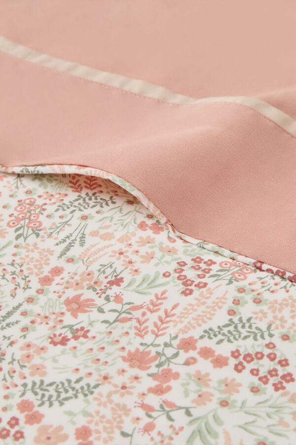 Textura Len&ccedil;ol algod&atilde;o flores rosa