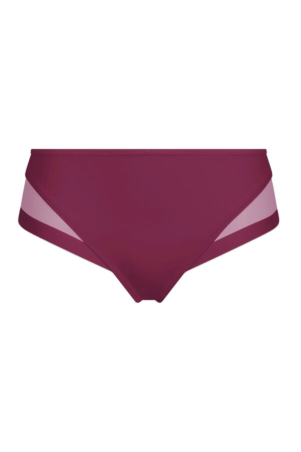 DIM Braga de microfibra y tul burdeos