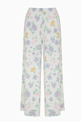 Penti Cal&ccedil;as de pijama longas florais estampado