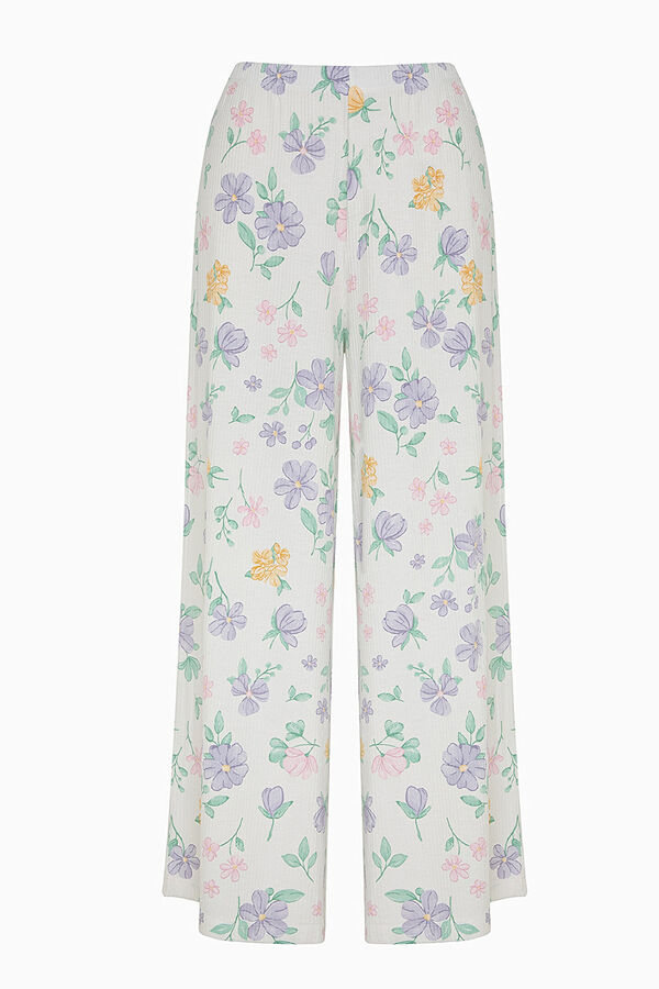 Penti Cal&ccedil;as de pijama longas florais estampado