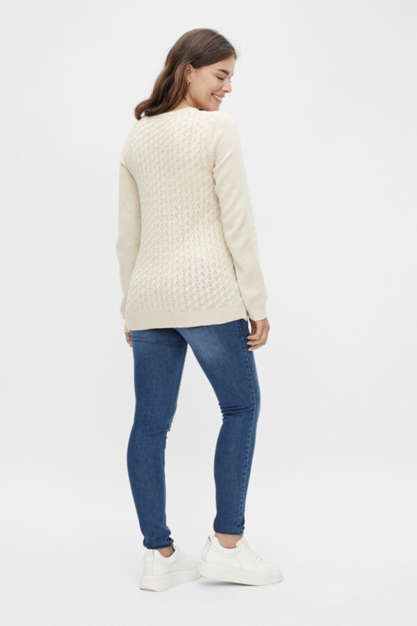 Mamalicious Top de punto fino, doble funci&oacute;n  blanco