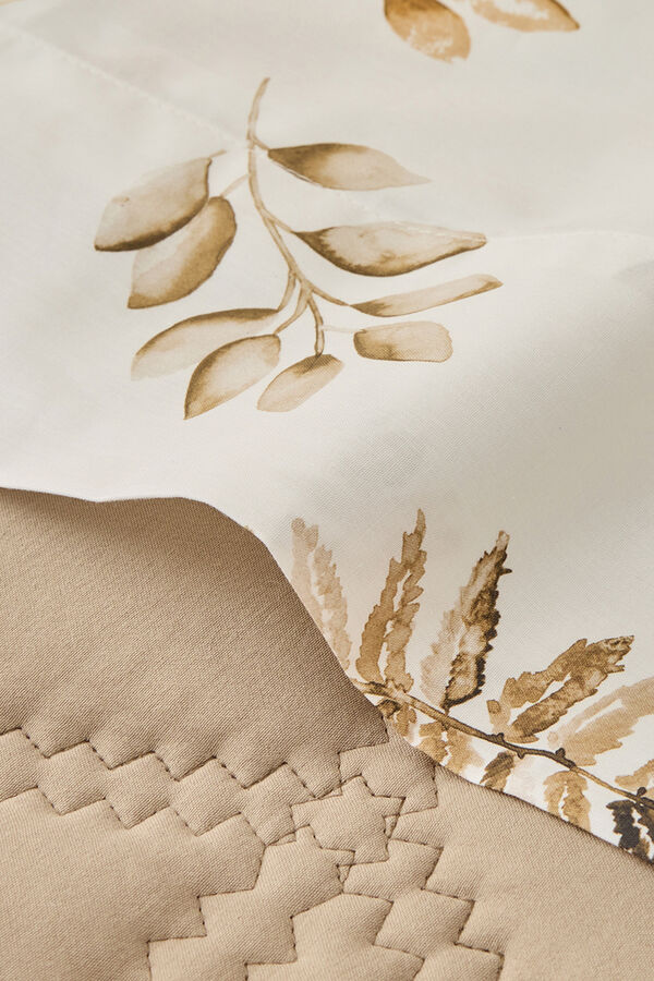 Textura S&aacute;bana algod&oacute;n hojas en rama estampado