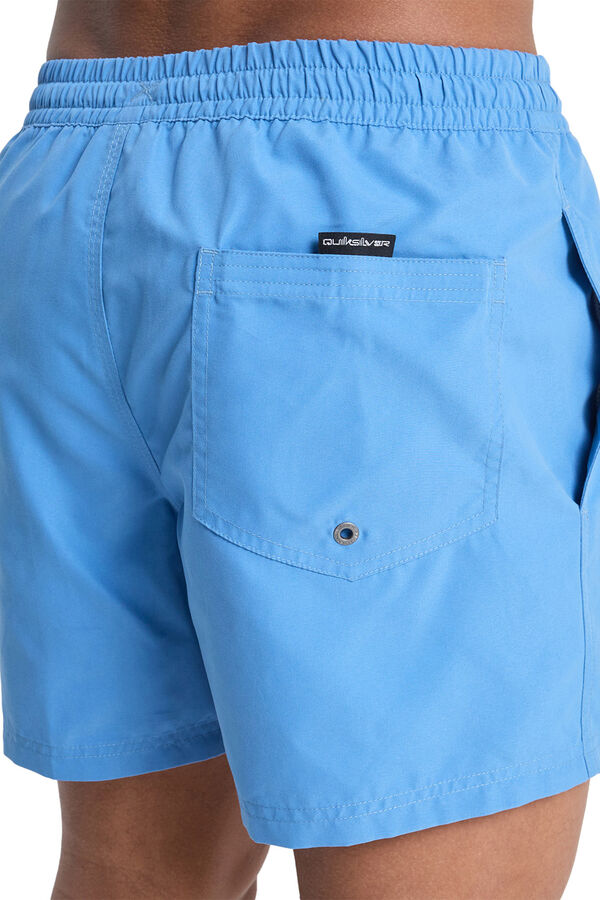 Quiksilver Ba&ntilde;ador liso logo lateral azul