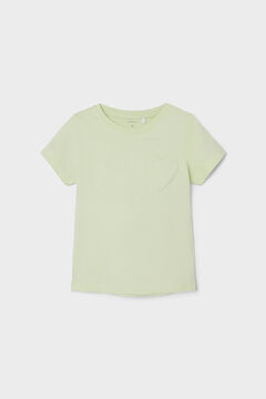 Womensecret Camiseta de niña de manga corta con detalle bolsillo verde