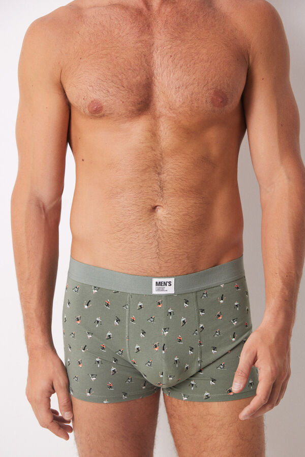 Women'secret Pack 2 calzoncillos b&oacute;xer algod&oacute;n rayas ski verde