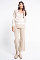 Ohma! culotte jeans pr&eacute;-mam&atilde; castanho