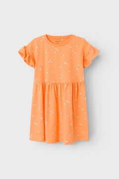 Womensecret Vestido de niña de manga corta naranja