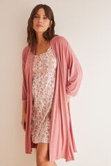 Women'secret Bata "maternity" rosa punto suave rosa
