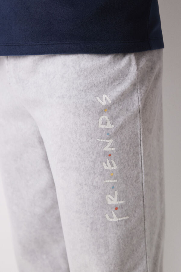 Women'secret Pijama largo hombre polar Friends azul