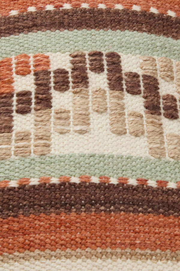 Textura Funda coj&iacute;n hilo tintado naranja