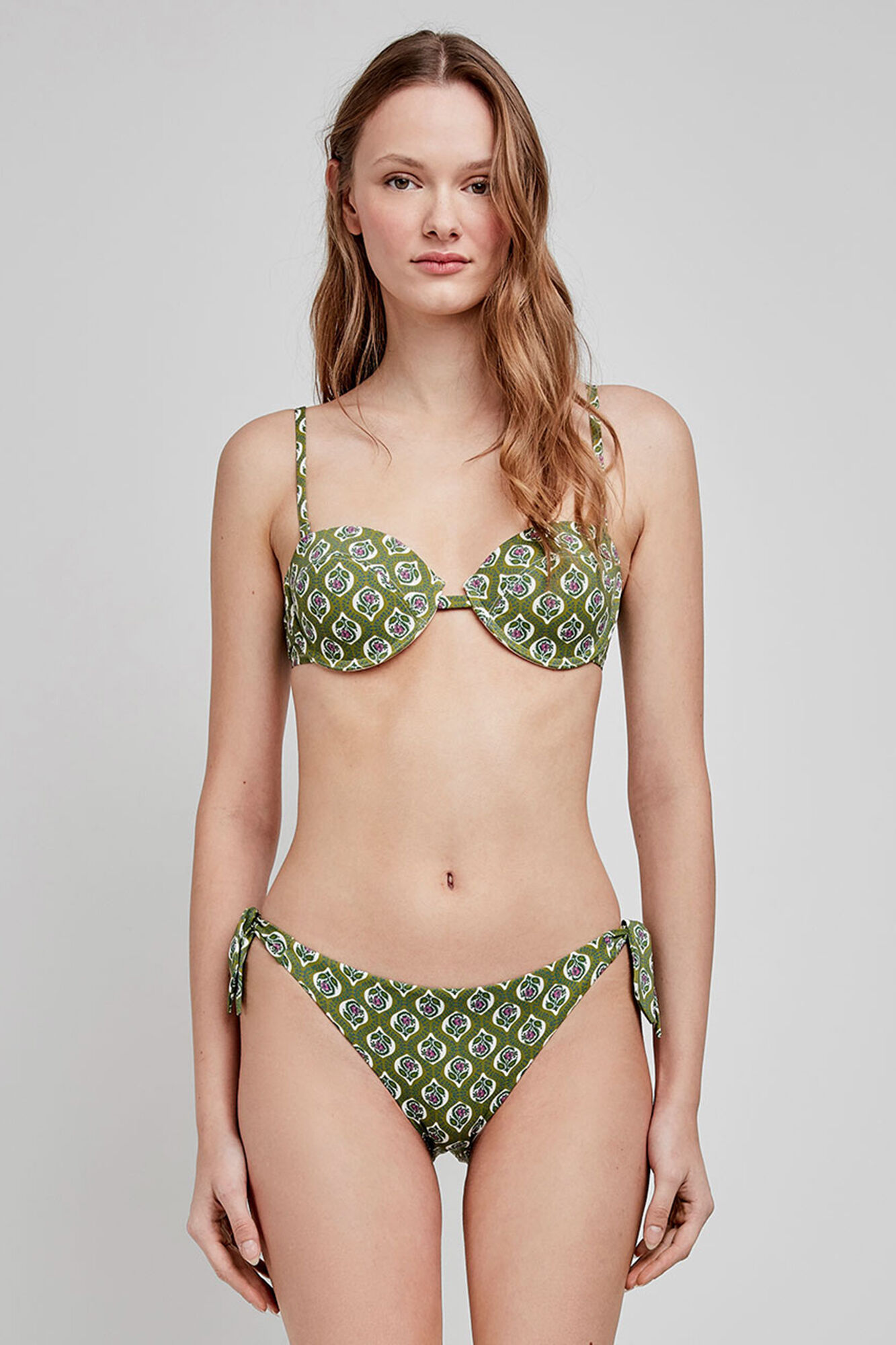 Gisela Top bikini bandeau estampado