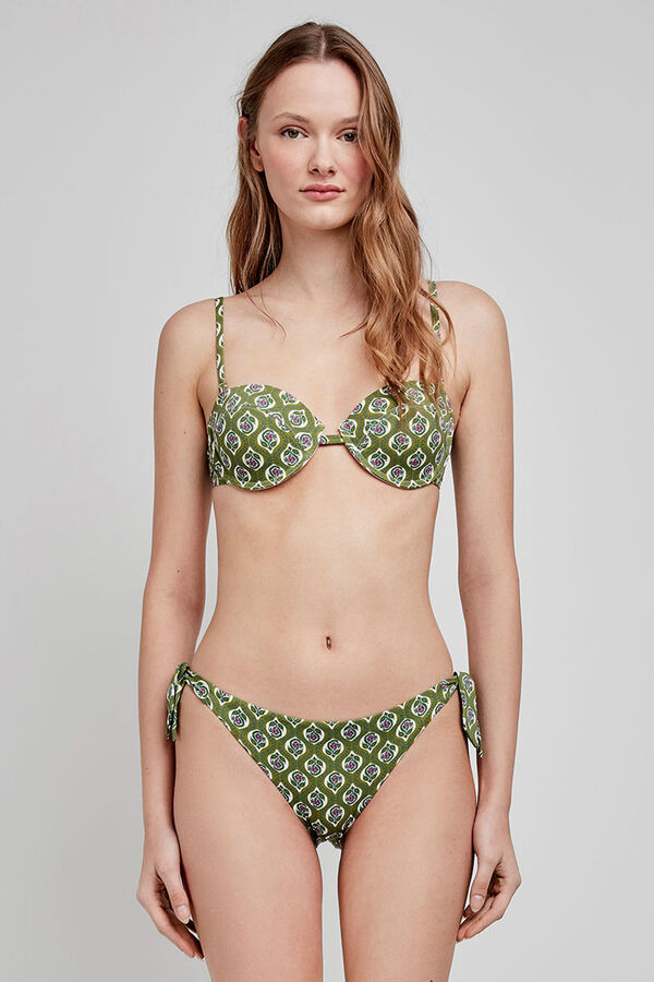 Gisela Top biquíni bandeau estampado estampado