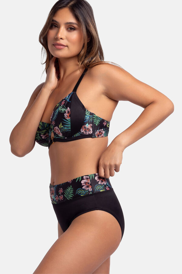 Dorina Top de bikini flores negro