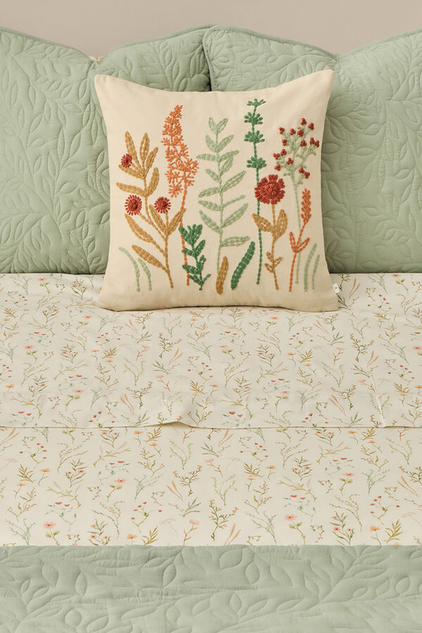 Textura Capa de edredom de cetim estampada branco