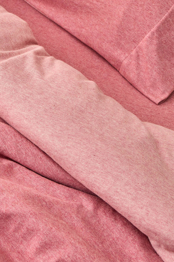 Textura Funda n&oacute;rdica punto algod&oacute;n sostenible fucsia