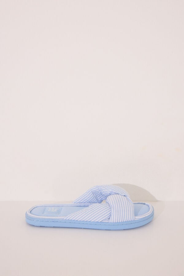 Women'secret Chinelos azuis chinelos de quarto azul