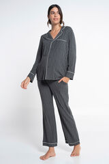 Ohma! Pack pijama premam&aacute; de rayas gris