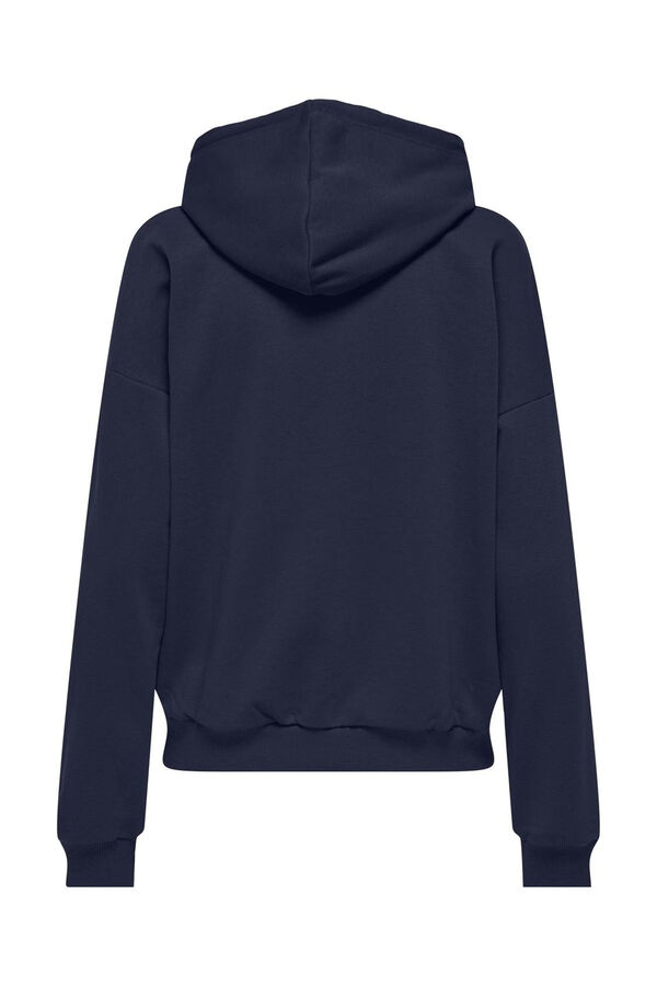 Only Play Sudadera granate con capucha y cordones ajustables azul