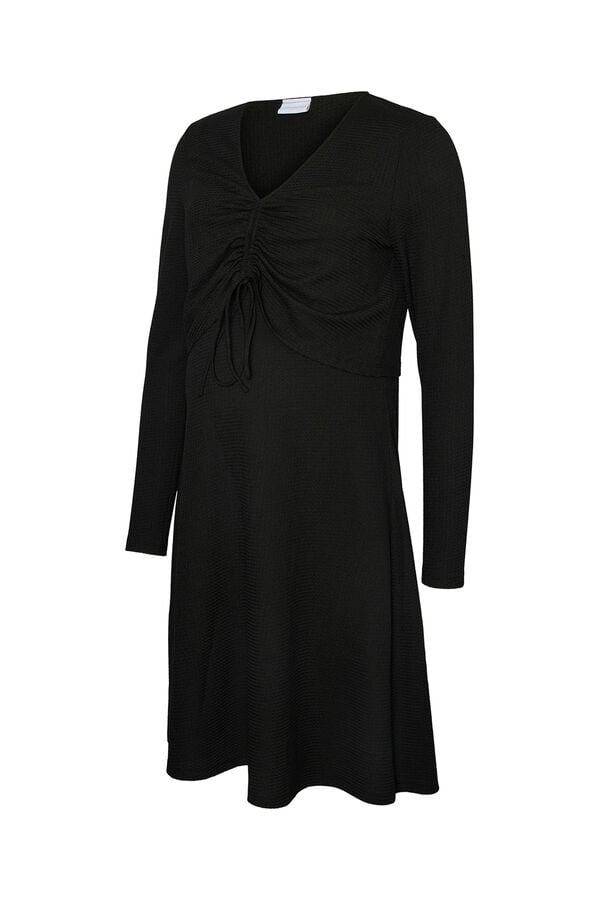 Mamalicious Vestido curto para maternidade e amamenta&ccedil;&atilde;o preto