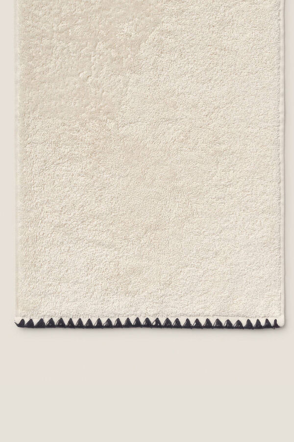 Textura Toalha de banho com costura bege